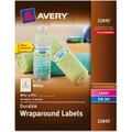 Avery Avery® Durable Wraparound Printer Labels, 9-3/4 x 1-1/4, White, 40/Pack 22845
